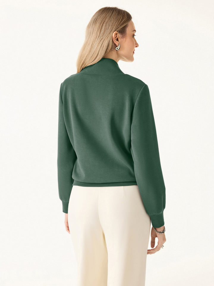 Essential V-Neck Long Sleeve Pullover Top
