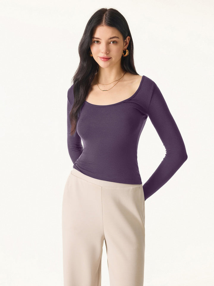 3Pcs Set Essential Lyocell Cashmere Multi-Wear Long Sleeve Top with Thumbholes