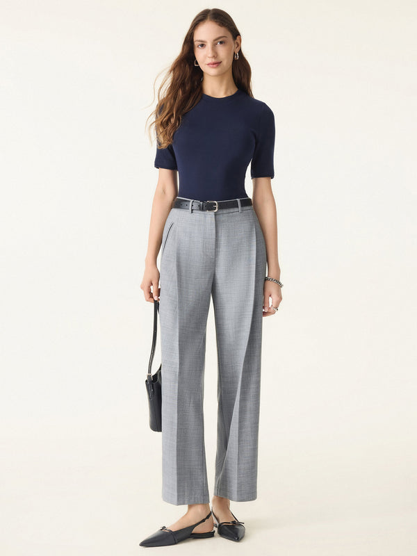 Lyocell Cashmere Crewneck Layered Cuff Brami