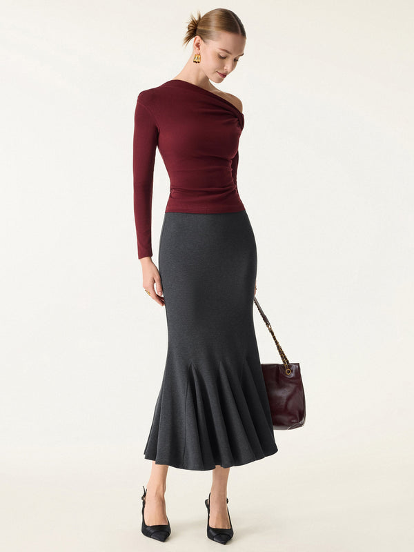 OGLmove Eco-Mousse® High-Rise Mermaid Midi Skirt