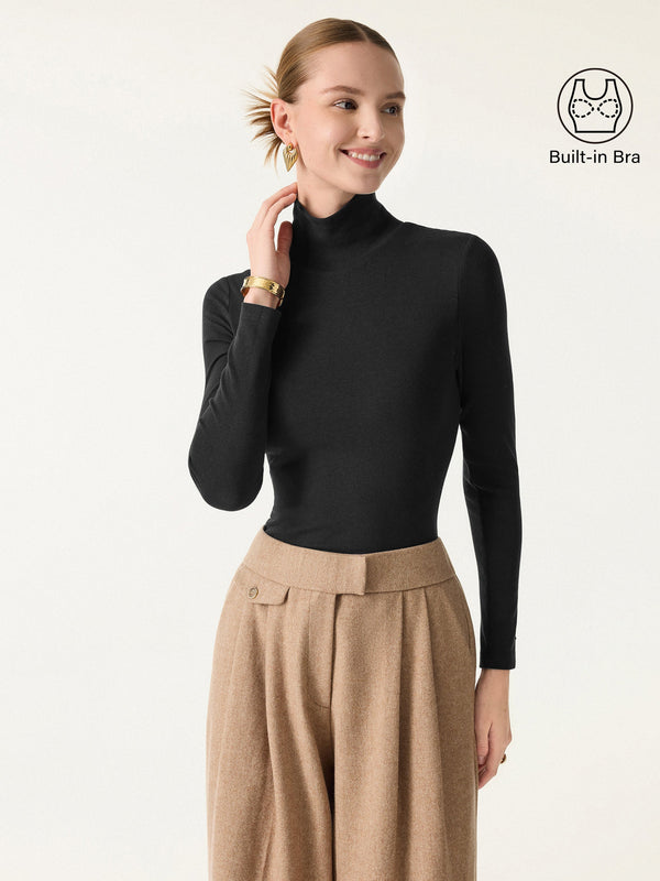 LiteWarm Turtleneck Long Sleeve Brami Black XS