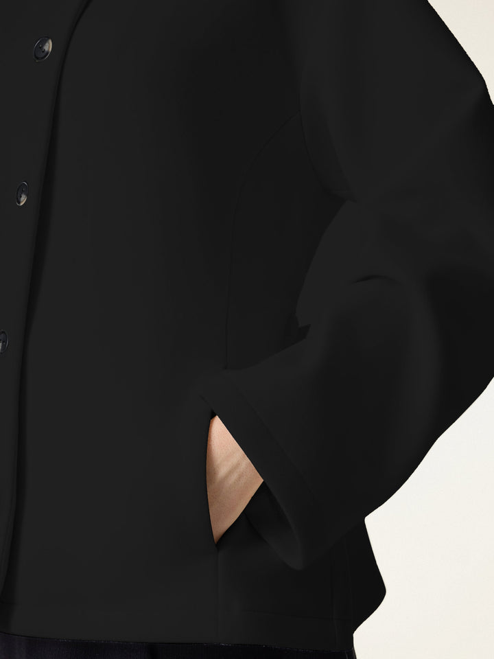 FuzzLuxe Belted Button Front Jacket