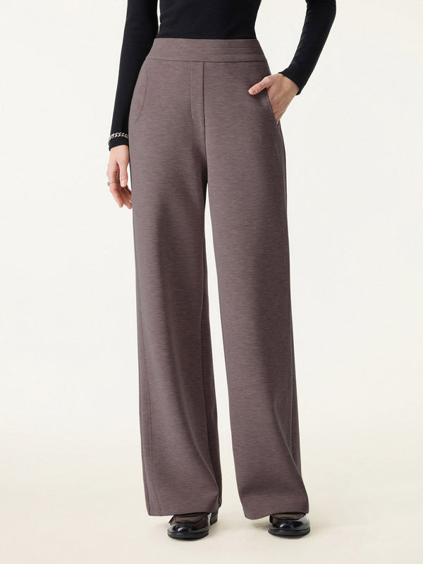 Cozy Warm Mid Rise Straight Leg Pants with Pockets