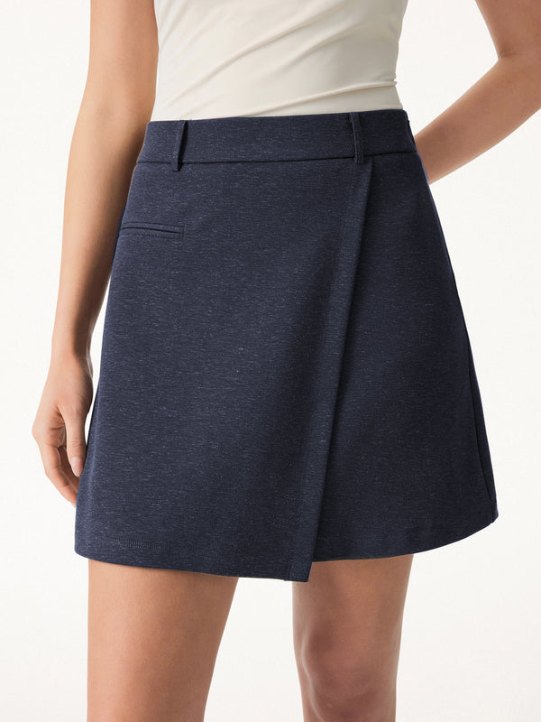 OGLmove Cotton-Linen Blend Mini Skort Light Navy XS
