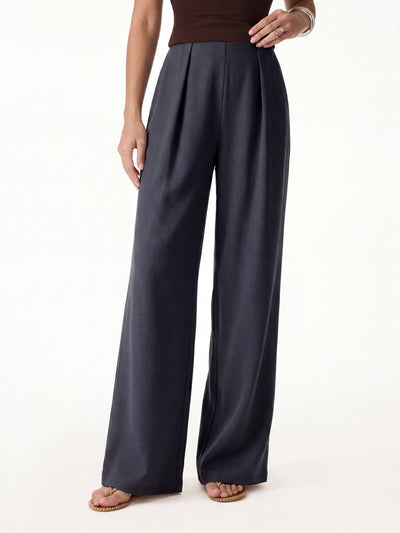 OGLmove Linen-Like Wide Flare Pant with Pockets