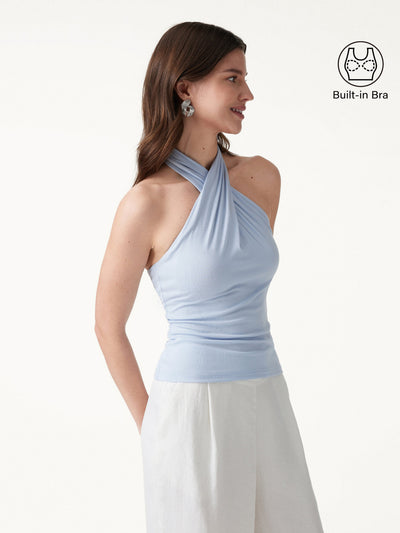 Criss-Cross Neckholder Ausgeh-BH-Top