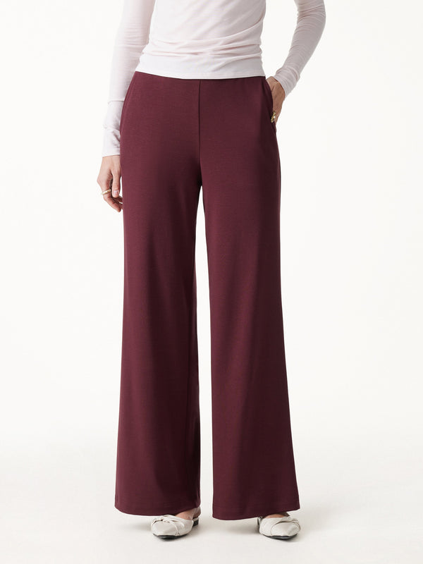 OGLmove Lyocell Wool Mid Rise Wide Leg Pull-on Pant with Pockets