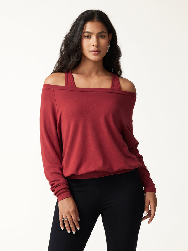 OGLmove LiteWarm Multi-Wear Layering Bra Top Brick Red XXS