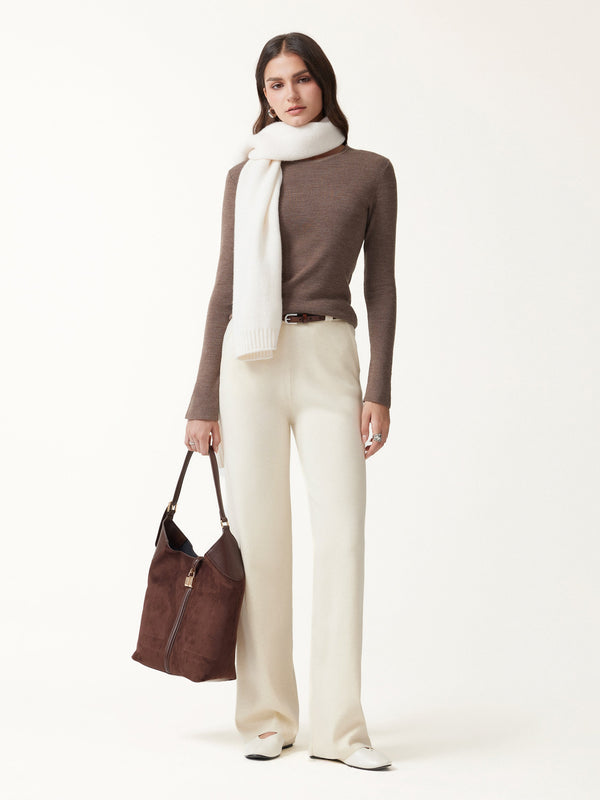 OGLmove Merino Blend Mid Rise Straight-Leg Pants with Pockets