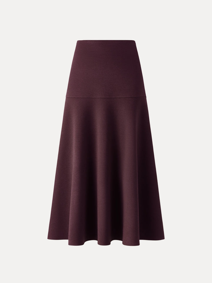 Cashmere-like Flared Maxi Skirt