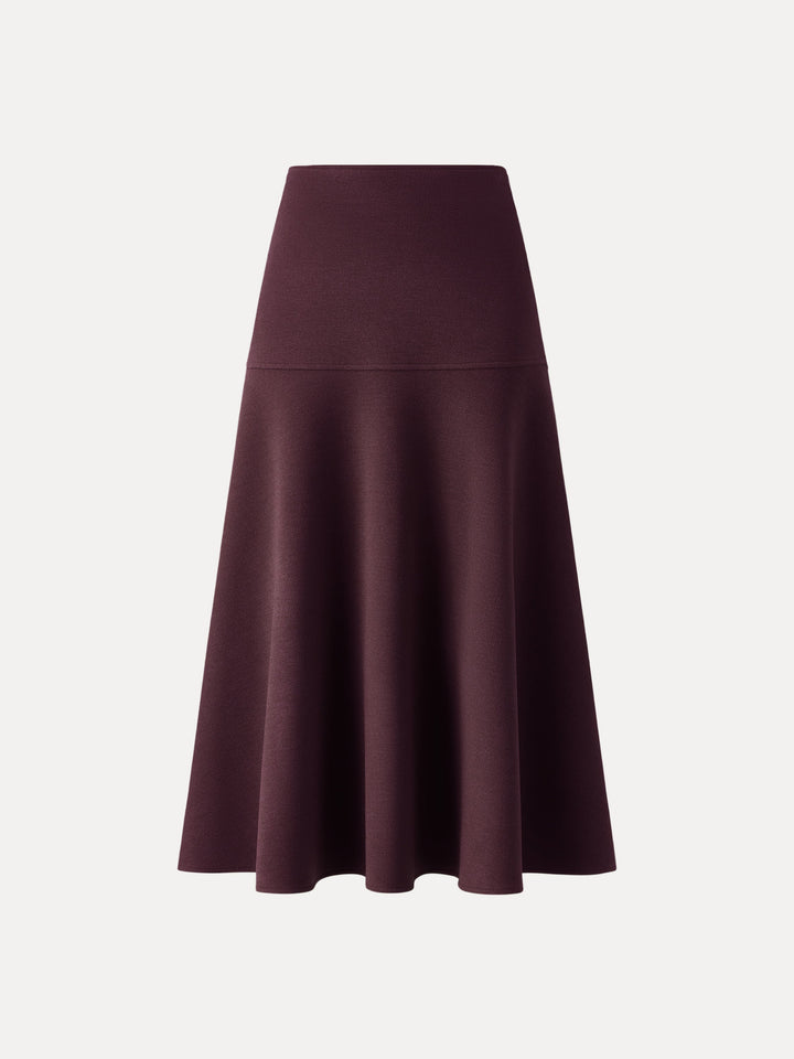 Cashmere-like Flared Maxi Skirt