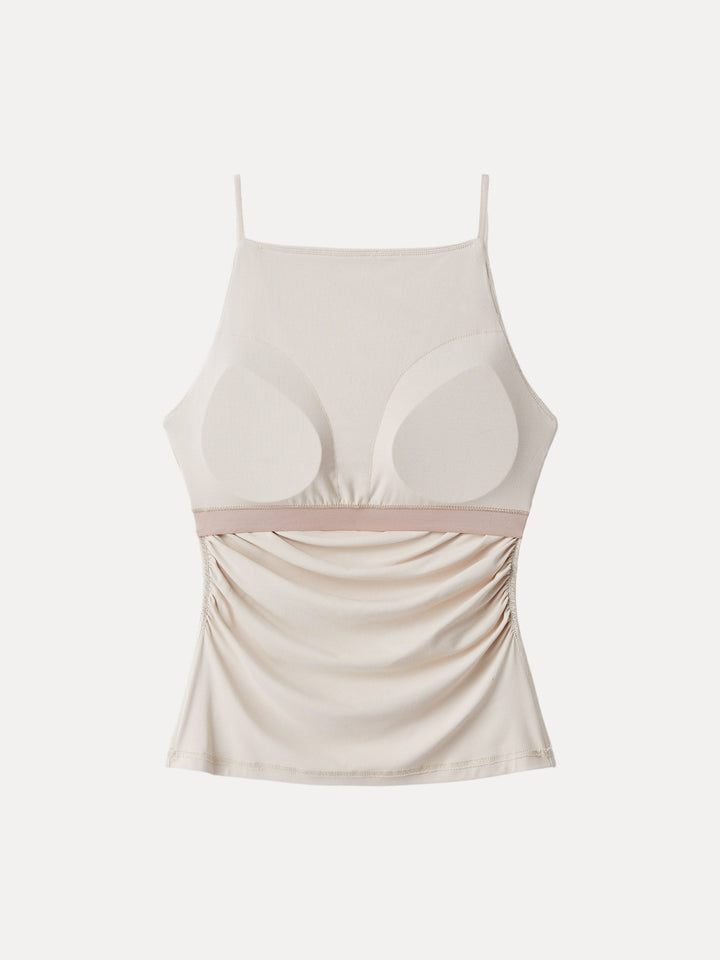 Boatneck Ruched New Airy Brami Tank