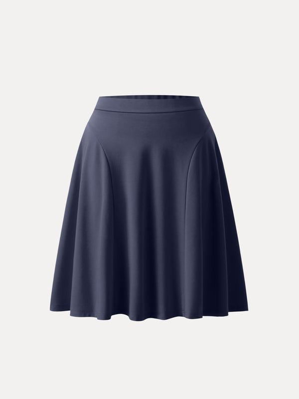 Ponte A-line Midi Pull-on Skirt Midnight Navy XS