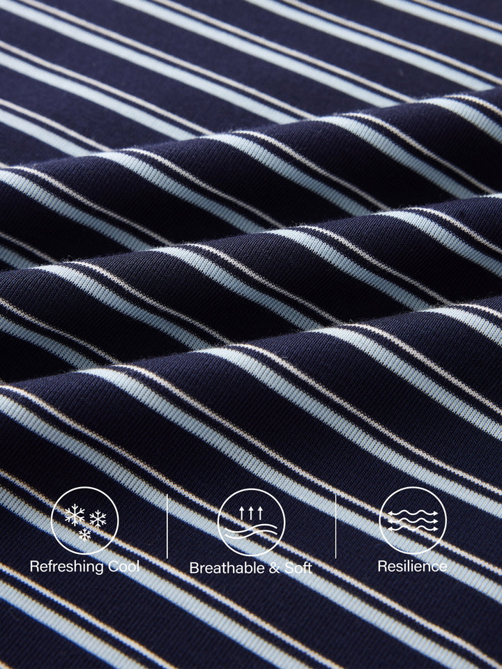 2Pcs Set Striped Spaghetti Brami & Low Rise Striped Midi Skirt