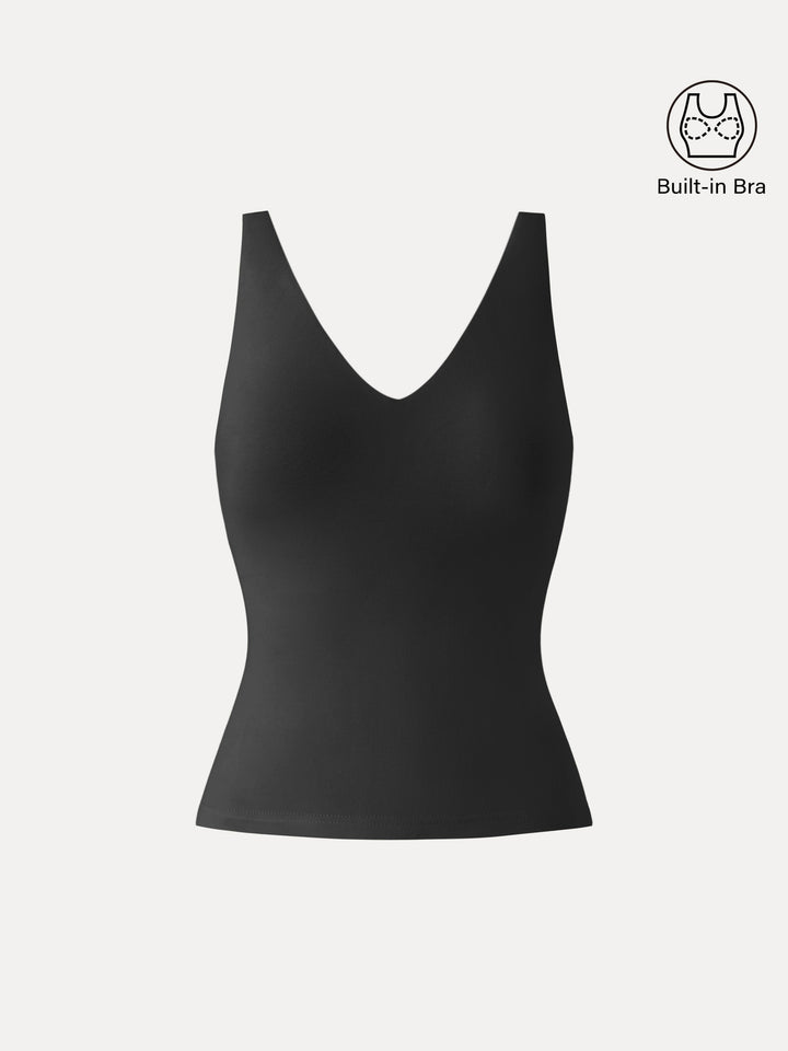 Essential V-neck Sleeveless New Airy Brami Tank Black XS