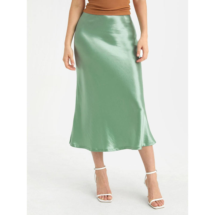 Lucky Offer——Size:XL Midi Skirt Laurel Green