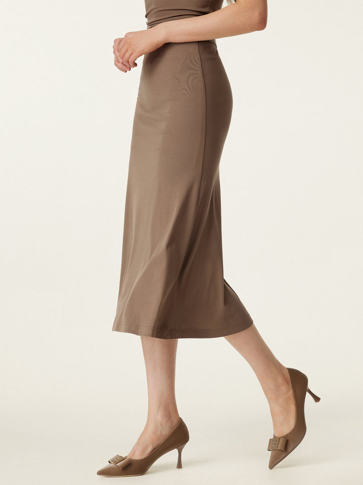 Breezy Pull-on Mermaid Midi Skirt