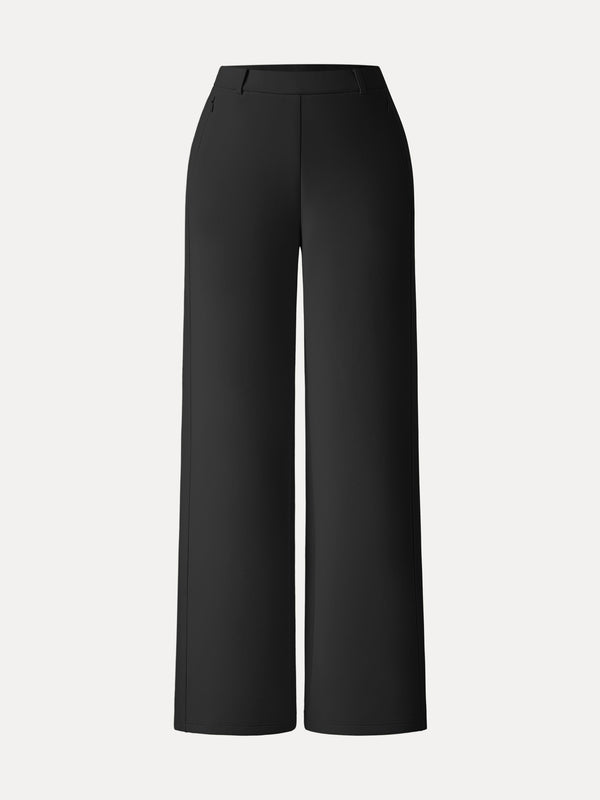 OGLmove Stretch Cotton Blend Slimming High Rise Wide Leg Pants