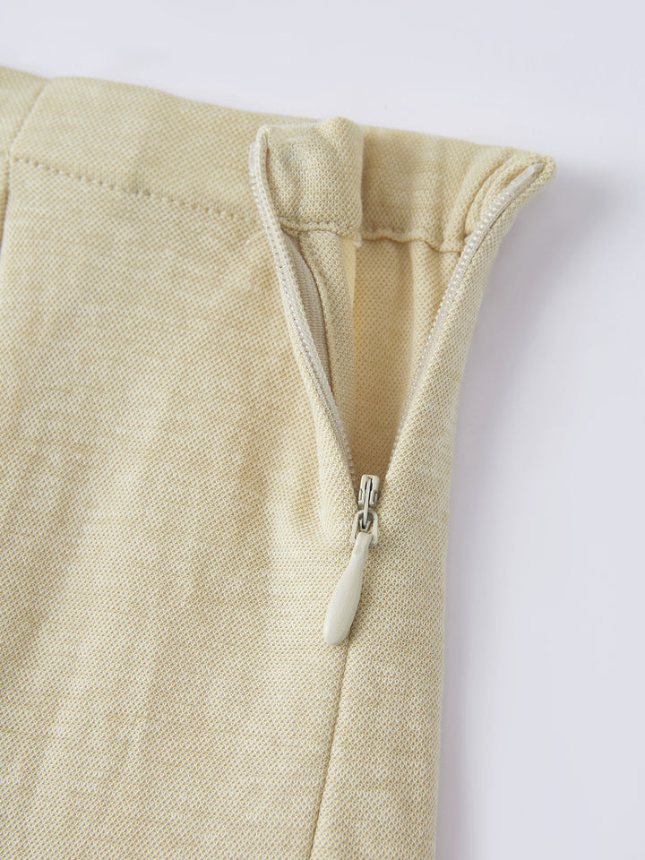 2Pcs Set Sandwashed Crewneck Tee & Cotton-linen Mid Rise Straight Leg Pant