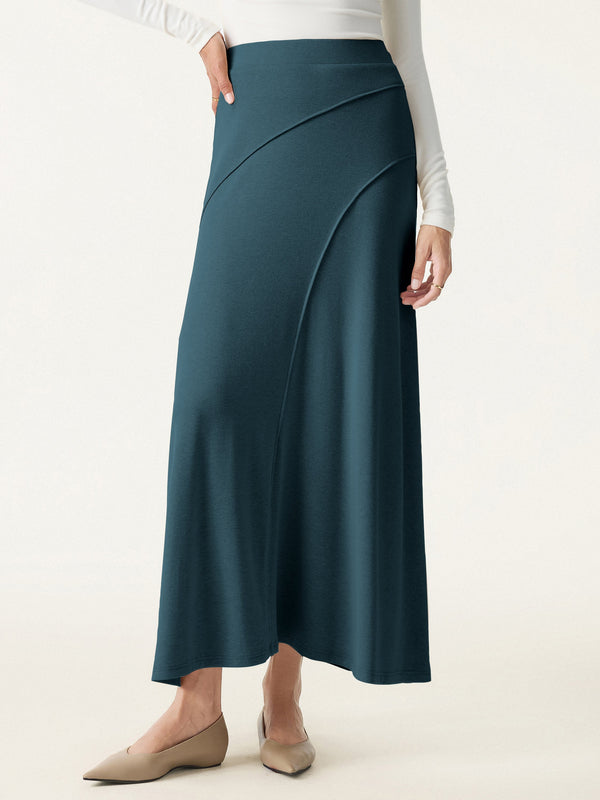 OGLmove LiteWarm Drapey A-Line Midi Skirt Forest Night XXS