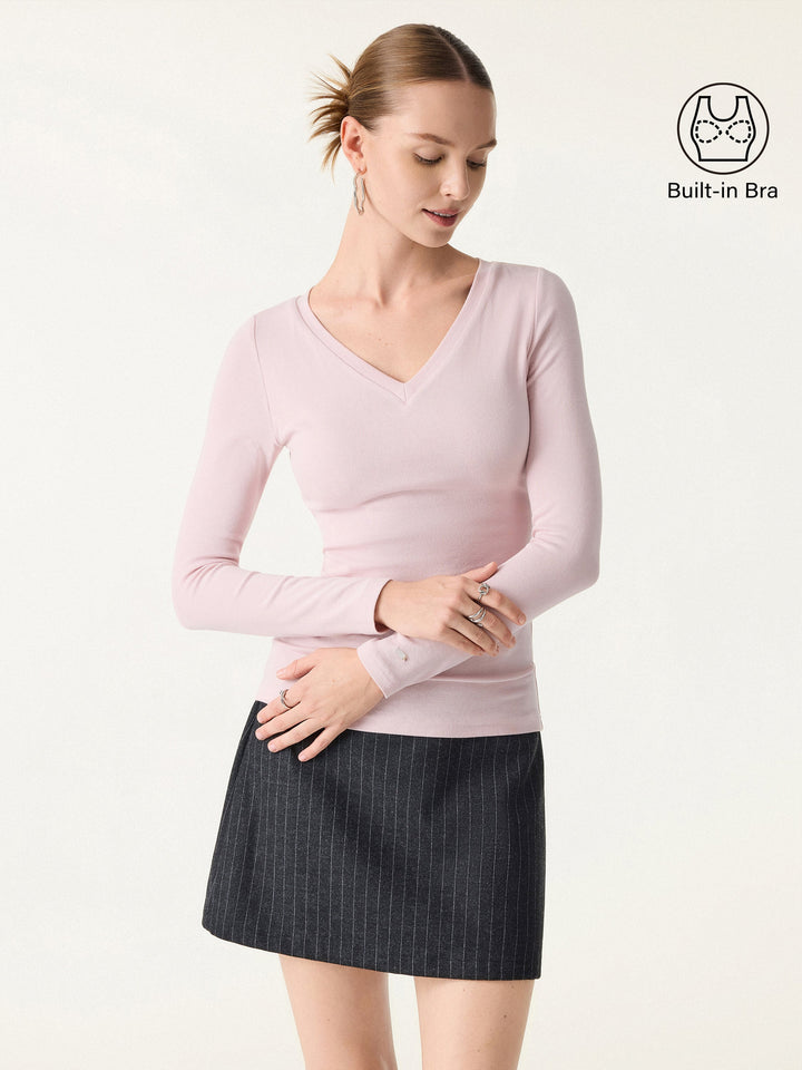LiteWarm V-Neck Long Sleeve Brami