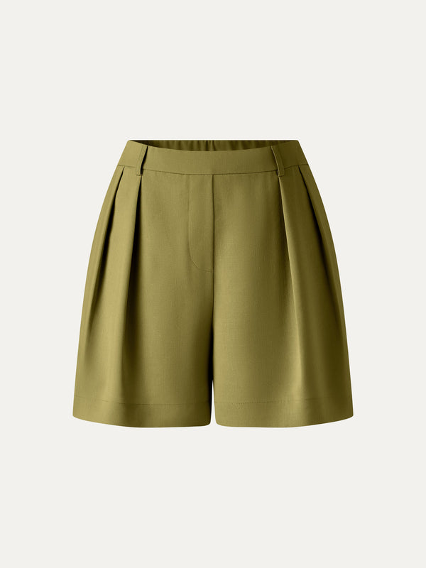 OGLmove Lyocell-Linen Tailored Shorts with Pockets