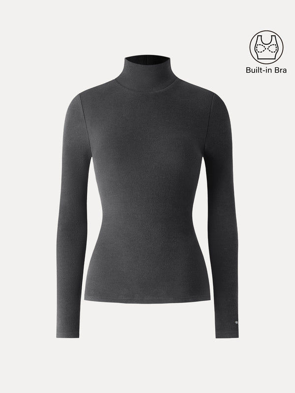 LiteWarm Turtleneck Long Sleeve Brami Blue Charcoal XS