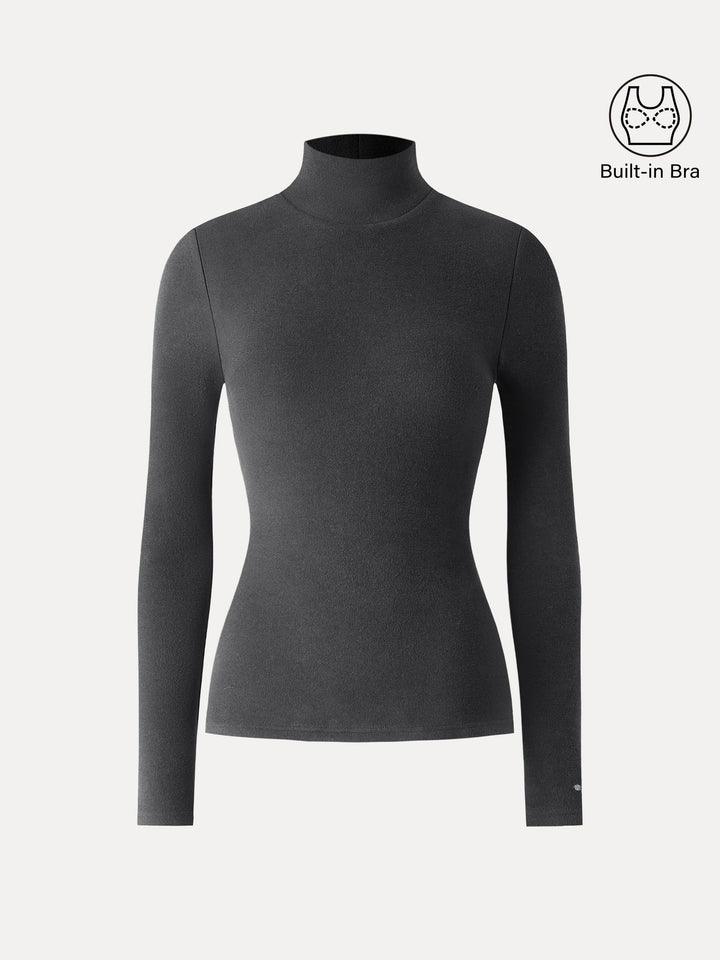 LiteWarm Turtleneck Long Sleeve Brami Blue Charcoal XS