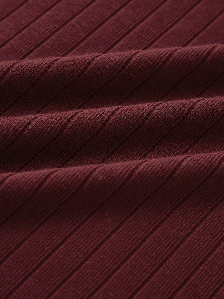 Wide Rib Surplice Top