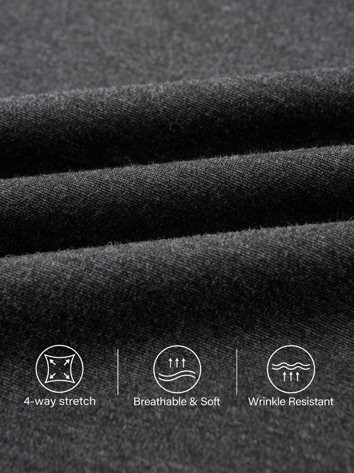 Stretch Ponte High Rise Straight Leg Pants with Pockets