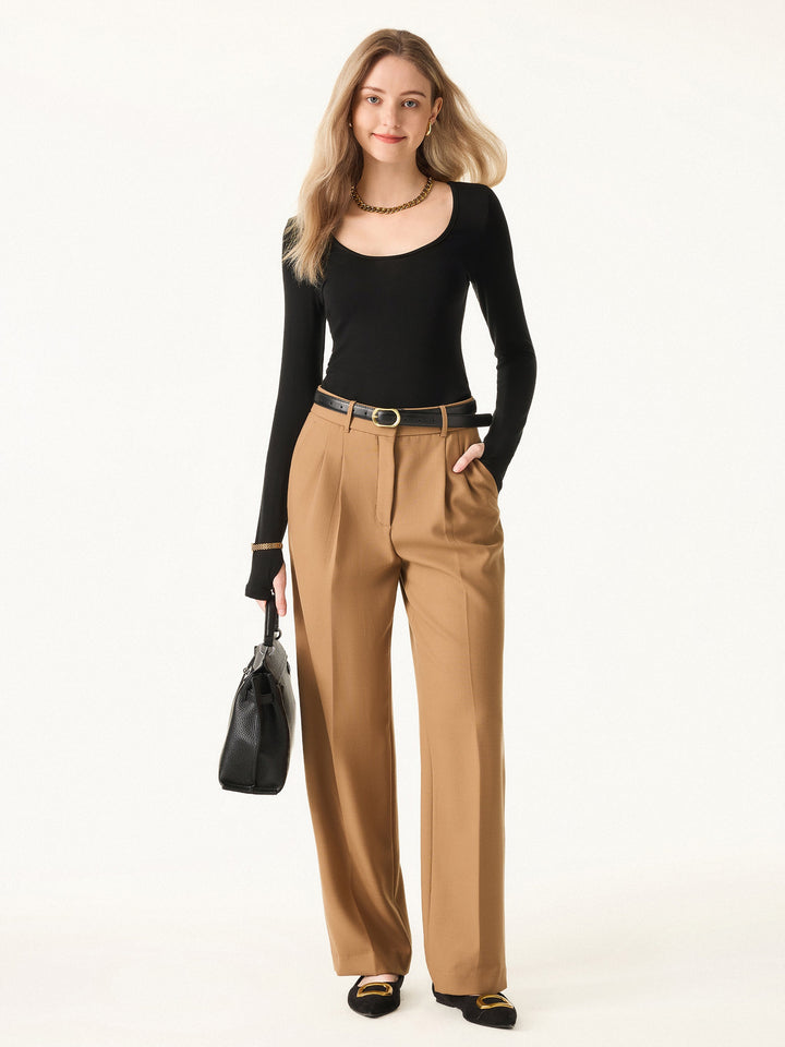 Essential Lyocell Cashmere Multi-Wear Long Sleeve Top with Thumbholes