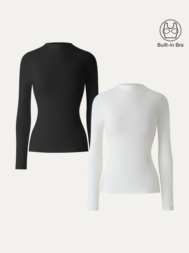 MaxWarm Brushed Mockneck Long Sleeve Brami