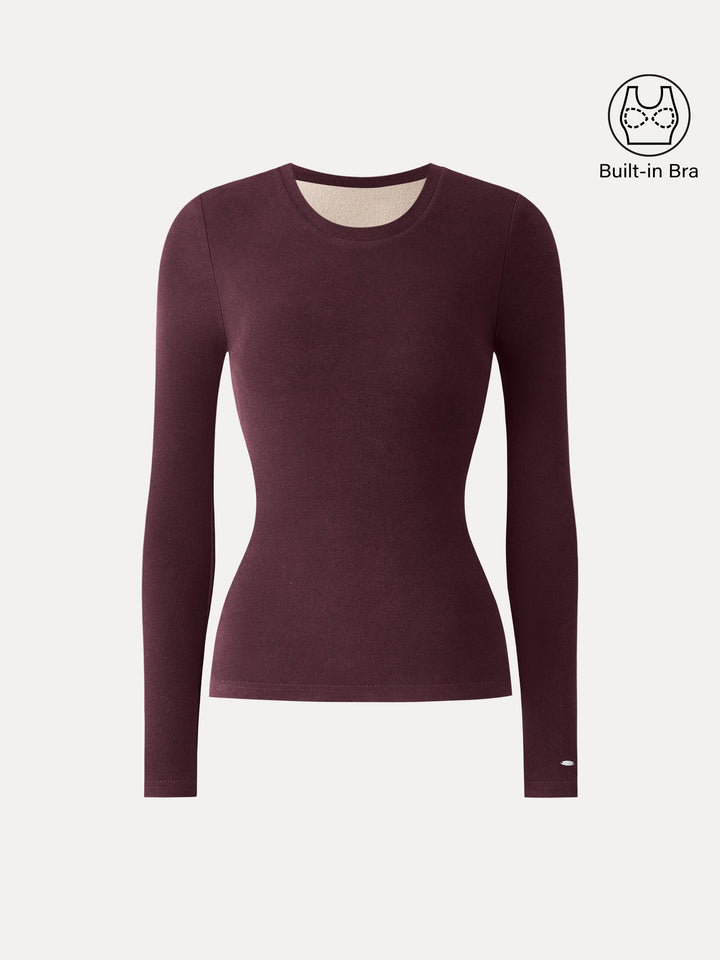 MaxWarm Crewneck Long Sleeve Brami Ruby Berry XS