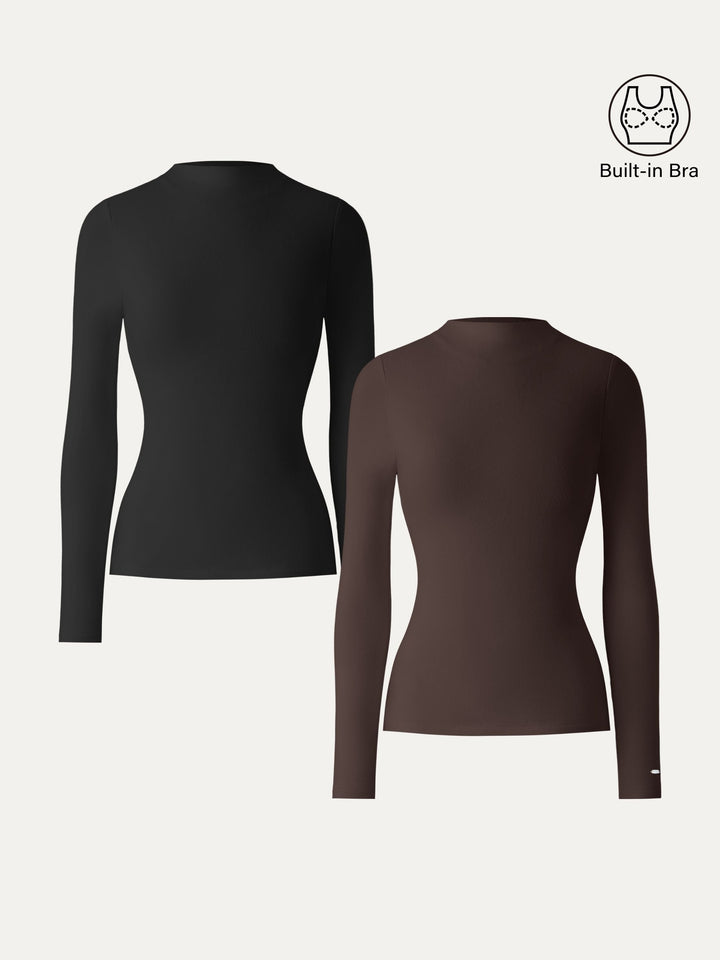 MaxWarm Brushed Mockneck Long Sleeve Brami