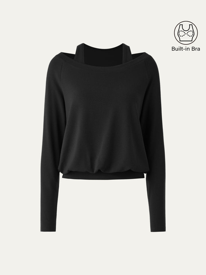 LiteWarm Multi-Wear Layering Brami Top Black XS