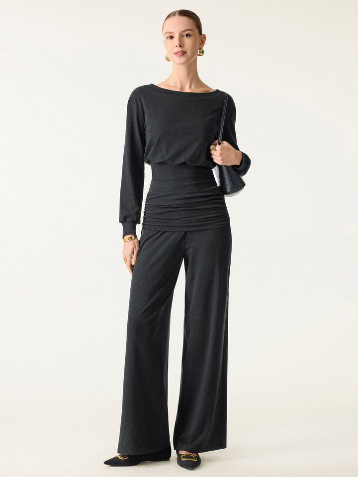 Non-Itchy Wool Blend Boatneck Brami