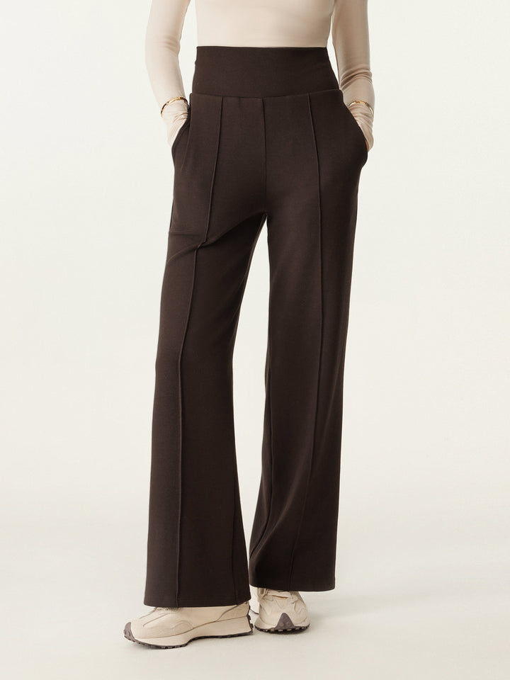 Tummy Warmer Pin-Tuck Pant Espresso Shut XS