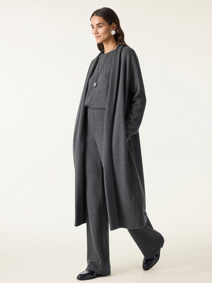 Shawl Collar Long Cardigan with Pockets