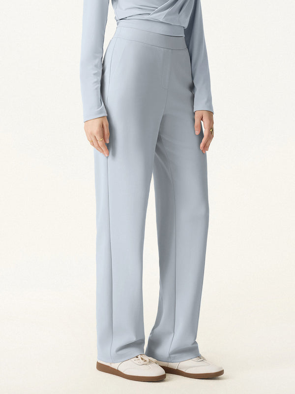 Sandwashed Modal Breathable Straight Leg Pull-on Travel Pants