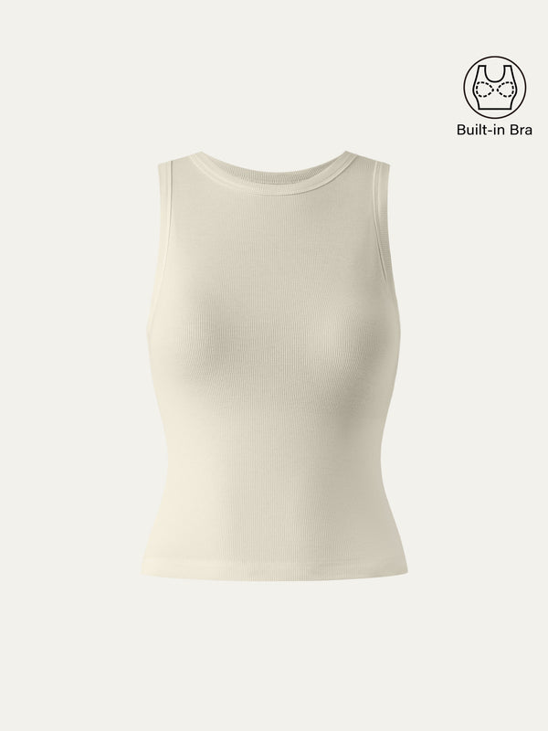 Crewneck Cotton New Airy Brami Tank Lime Ivory XS