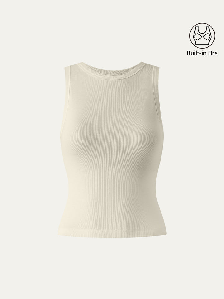 Crewneck Cotton New Airy Brami Tank Lime Ivory XS