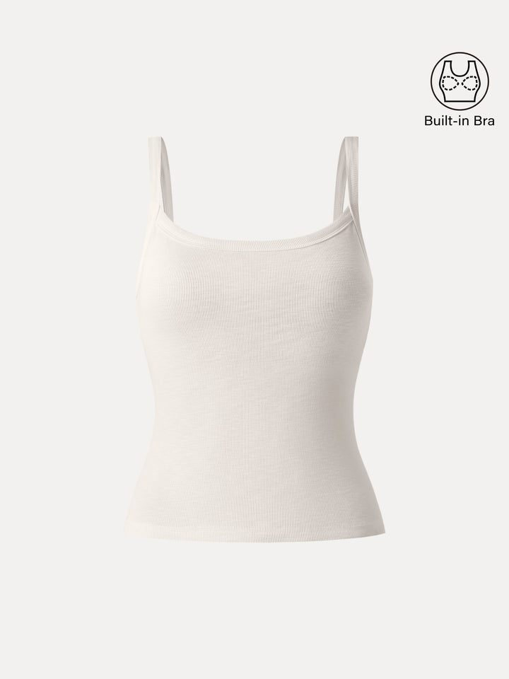 Everyday Cotton Low Back New Airy Brami Tank Light Ivory XS