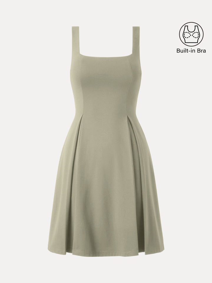 Green Tonal Co-ord Capsule Square Neck Mini Dress XS