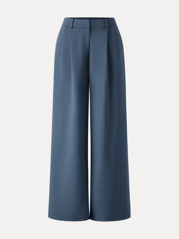 Breezy Wide Leg Pant with Pockets Rock Blue XS