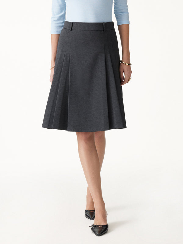 OGLmove Ponte High-Rise Tucked Knee-Length Skirt