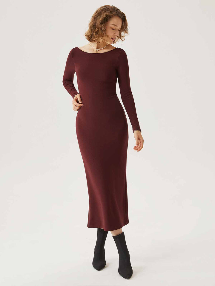 Open Back Brami Midi Dress Ruby XL