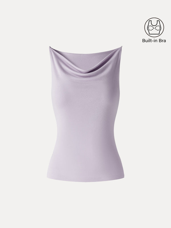 OGLmove Stretch Cowl Neck Bra Tank Lilac Mist XS