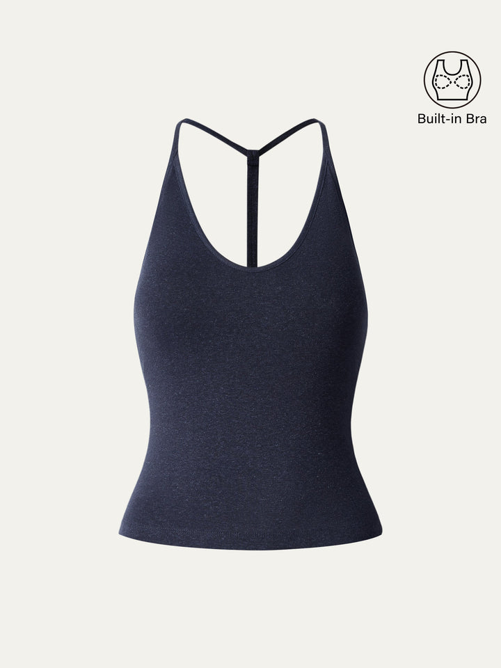 Soft Linen Luxe V-neck T-back Airy Brami Tank
