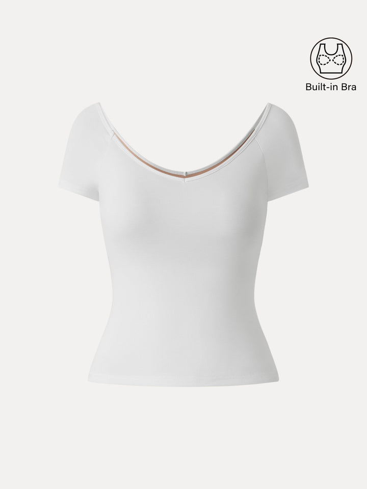Modal Raglan Sleeve Sculpt Brami Tee