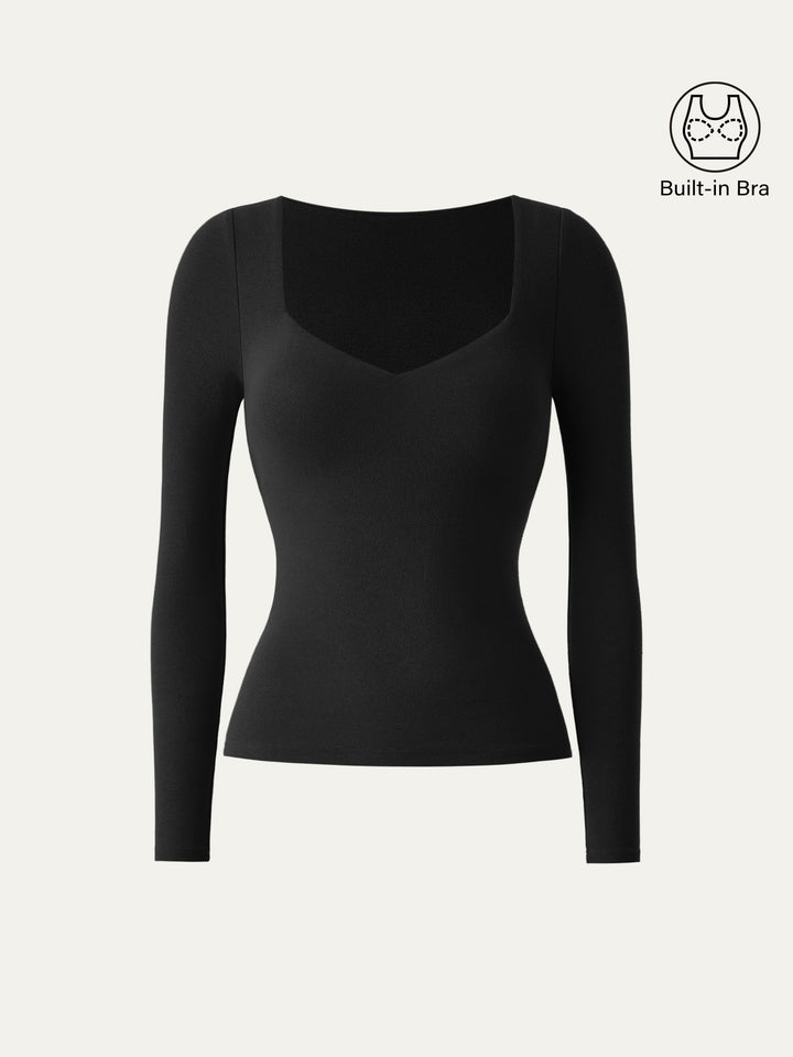 Sweetheart Neck Slim Brami Top Black M
